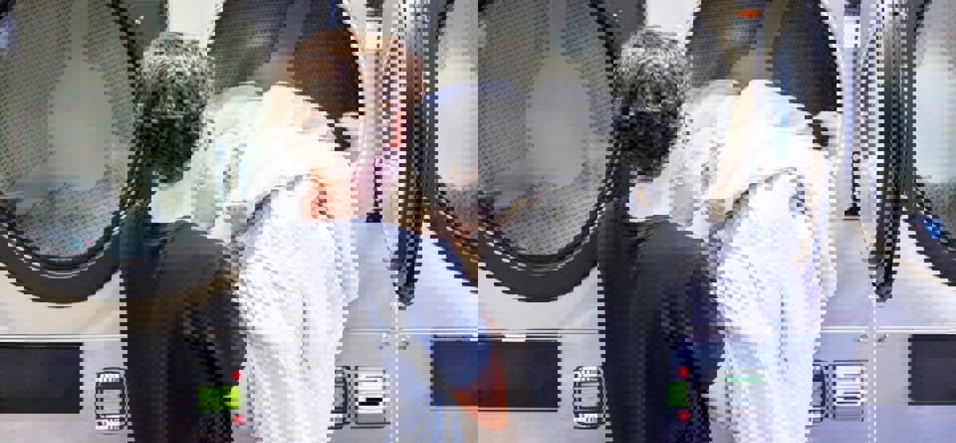 Commercial Laundry Man Loading Commercial Washing Machine Min Min